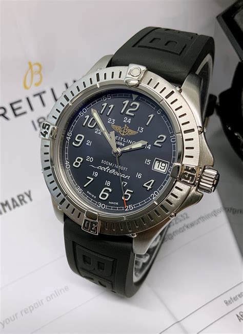 breitling colt ocean a64050|Breitling Colt Ocean 37.6MM Quartz Grey Dial Steel Bracelet .